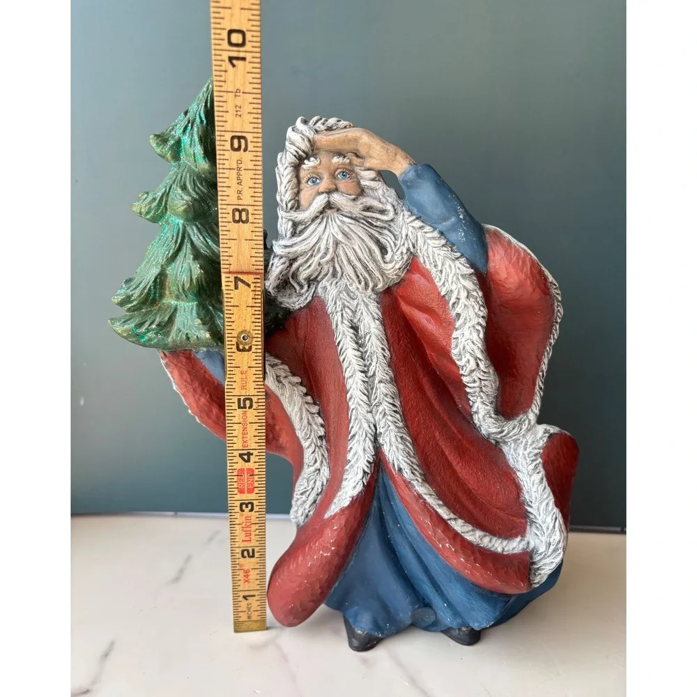 Vintage 1989 Hand Painted Ceramic Santa Figurine Old World Father Christmas